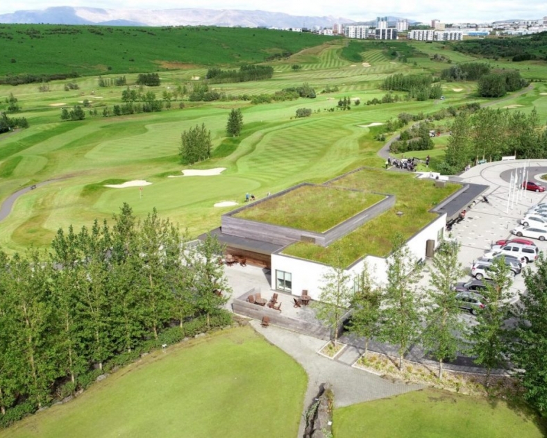 GKG Golfklúbbur Kópavogs og Garðabæjar yfirlitsmynd yfir skála